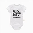 thumbnail image 1 of WUANDIXFA Newborn Coming Home Outfit Girl 3 6 9 12 18 24 Months Baby Bodysuit Cotton Short Sleeve Snap Closure Unisex Newborn Outfit,White,18-24 Months, 1 of 4