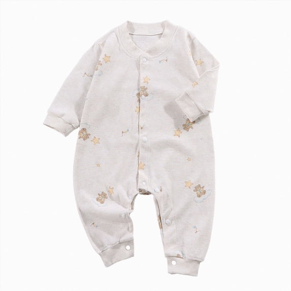 WUANDIXFA Newborn Hospital Outfit Boy 3 6 12 18 24 Months Baby Winter Clothing Baby Crawling Long Sleeve Romper Boy Girl Rompers,Yellow,0-3 Months