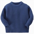 thumbnail image 1 of WUANDIXFA Newborn Sweater Baby Boys Girls Loose Knit Sweater Fall Winter Sweater,Dark Blue,18-24 Months, 1 of 8