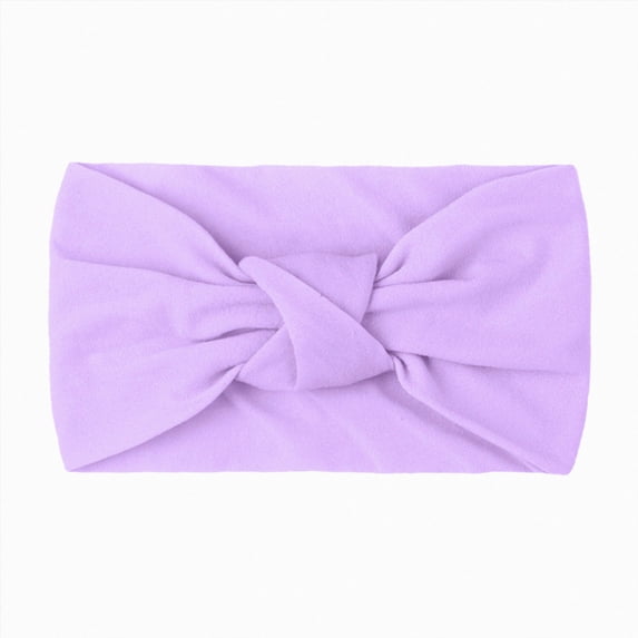 WUANDIXFA Nylon Bows for Baby Girls Kids Newborn Girls Baby Solid Headband Hair Band Knotted Accessories Headwears,X,One Size