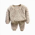 thumbnail image 1 of WUANDIXFA Pajamas Set Toddler Girls Clothes Snug Fit Pjs Graphic Top & Pants Kids 2-Piece Sleepwear Sets Toddler 2 Piece Pajamas,Khaki,6-12 Months, 1 of 3