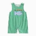 thumbnail image 1 of WUANDIXFA Preemie Clothes Boys 3 6 12 18 Months Summer Cute Cotton Sleeveless Romper, Baby Bubble Romper Baby One Piece Bodysuit Baby Undershirts,Green,0-3 Months, 1 of 8