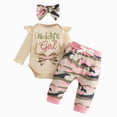 thumbnail image 1 of WUANDIXFA Preemie Newborn Infant Baby Girls Clothes 3 6 12 18 Months Ribbed Romper Bodysuit Pants Set Fall Winter Outfits,Camouflage,12-18 Months, 1 of 9