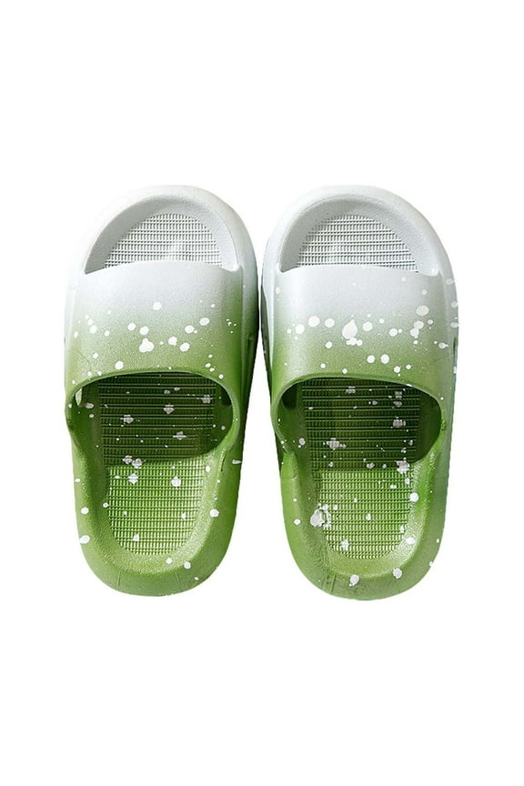 Sandals for Boys Big Kids Cloud Slides Boys Girls Slides Non-slip Summer Beach Pool Shoes Toddler Cartoon Slides Sandals Indoor Outdoor Garden Slippers Shower Shoes Green,US 5.5