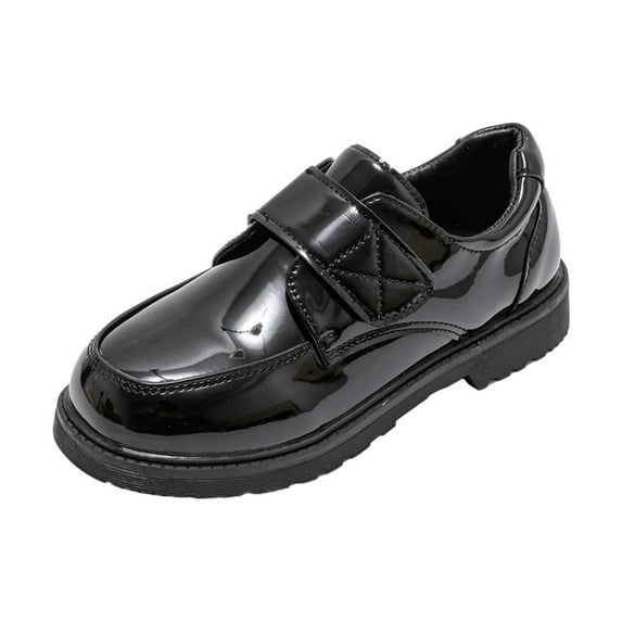 WUANDIXFA School Shoes for Toddler Boys Toddler Girls Boys Dress Shoes Lace-Up Oxford School Uniform Flats Little Kids Wedding Loafer Dress Shoes for Toddler Boys Black,US 3