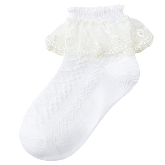 WUANDIXFA Seamless Socks for Kids Children's Socks Summer Lace Girls Socks Dance Breathable Student Short Socks Children's Socks Yellow,1-3 Years