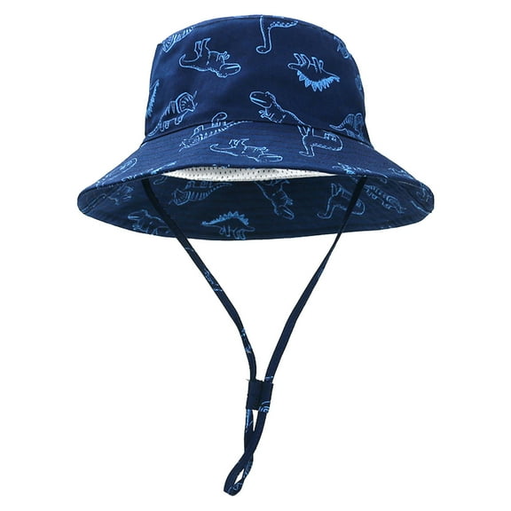 WUANDIXFA Summer Hat for Baby Boy Baby Girls Fisherman Hat Toddler Kids Sun Protection Caps Summer Outdoor Wide Brim Bucket Hat for Baby Girl Blue,12-24 Months