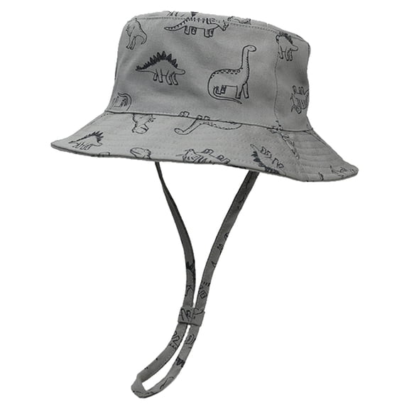WUANDIXFA Summer Hat Girls UV Protection Toddler Sun Hat UPF 50+ Beach Summer Hat for Kids Wide Brim Hat for Boys Girls Gray,4-7 Years