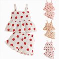 thumbnail image 1 of WUANDIXFA Summer Outfits for Toddler Girls Cute Casual Linen Short Sets Tank Tops + Shorts 2 Piece Set Toddler Girl Sets Girls Clothes Pink,3-4 Years, 1 of 5