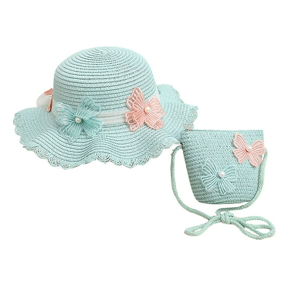 WUANDIXFA Sun Hat for Baby Boy Kids Sun Hat for Boys Girls Wide Brim Bucket Hat UPF 50+ Sun Protection Hat Breathable Summer Beach Hat Blue,One Size