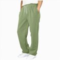 thumbnail image 1 of WUANDIXFA Sweatpants for Boys 5-16 Years Boys' Baggy Sweatpants Straight Leg Open Bottom Casual Pants Elastic Waist Athletic Joggers Sweat Pants with Pockets,Light Green,9-10 Years, 1 of 5