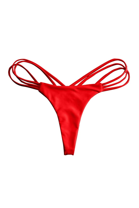 Swim Shorts for Women Swimwear Women’s Low Rise Thong Bikini Bottom Bathing Suit Adjustable High Leg Swimsuit Bottoms RD2,XL