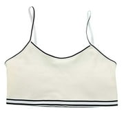 WUANDIXFA Teen Bras for Girls Full Coverage Bras for Girl Dance Bra Seamless Wireless Bras Beige, 8-12 Years