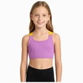 thumbnail image 1 of WUANDIXFA Teen Girl Bras Girls Training Bra Seamless Sports Bras for Teens Girls with Racerback Removable Pads,Light Purple,11-12 Years, 1 of 4