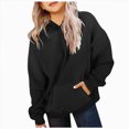 thumbnail image 1 of WUANDIXFA Teen Girl Hoodie Fashion Hoodie Hoodies for Teen Girls Trendy Preppy Tween Girls Hooded Sweatshirt Long Sleeve Shirts Youth Cute Clothes with Pocket,Black,11-12 Years, 1 of 8