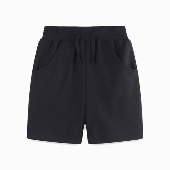 WUANDIXFA Toddler Baby Boy Shorts 2T 3T 4T 5T 6T 7T Cotton Breathable Clothes Kids Comfortable Playwear,Black,7 Years