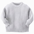 thumbnail image 1 of WUANDIXFA Toddler Baby Boy Sweatshirt Crewneck Pullover Tops Little Kids Warm Sweatshirts Fall Winter Fashion Clothes Kids Sweaters Girls,Grey,18-24 Months, 1 of 8