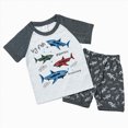 thumbnail image 1 of WUANDIXFA Toddler Baby Boys Pajamas 2T 3T 4T 5T 6T 7T 8T Truck Summer Pjs Sleepwear Cotton Kids Short Sets Clothes,Sky Blue,3-4 Years, 1 of 9