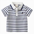 thumbnail image 1 of WUANDIXFA Toddler Boy Dress Shirt Toddler Boys Dinosaur Print Polo Shirt Short Sleeve Breathable Casual Summer Kids Top,Navy,3-4 Years, 1 of 9