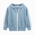 thumbnail image 1 of WUANDIXFA Toddler Boy Hoodie 1-10 Years Toddler Boys Jacket Zipper Spring Autumn Hoodies Coat for Kids with Pockets,Light Blue,12-18 Months, 1 of 6