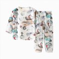 thumbnail image 1 of WUANDIXFA Toddler Boy Pajamas 1-13 Years Fall Cotton Soft Cartoon Short Sleeve Shirts Pant Birthday Pajamas Toddler,Mint Green,10-11 Years, 1 of 3