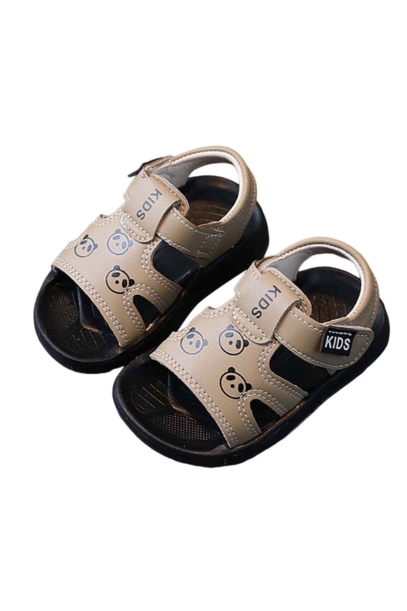 Toddler Boy Sandals Boys Sandals Adjustable Lightweight Outdoor Casual Shoes(Little Kid/Big Kid) Size US 8,Khaki