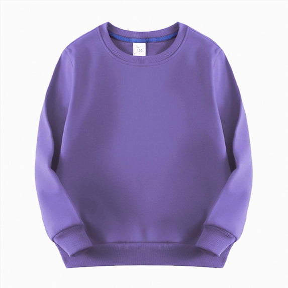 WUANDIXFA Toddler Boy Sweatshirt 1T 2T 3T 4T 5T 6T 7T Toddler Baby Boy Girl Sweatshirt Crewneck Pullover Long Sleeve Shirt,Purple,6-7 Years