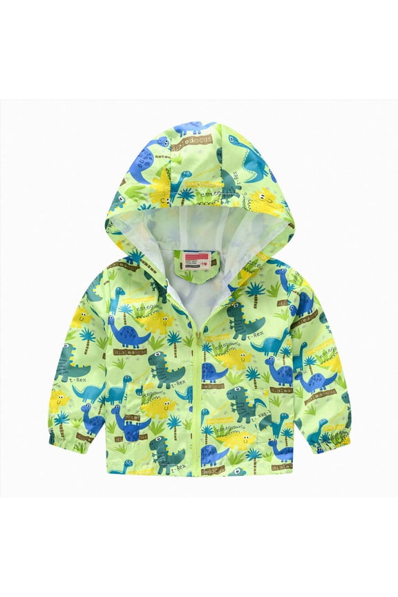 Toddler Boys Casual Outerwear 12 18 24 Months 3T 4T 5T Kids Lightweight Zip Hooded Jacket Baby Cute Coat,Green,3-4 Years