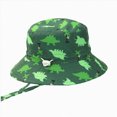 thumbnail image 1 of WUANDIXFA Toddler Boys Dinosaur Hat Wide Brim Bucket Cap Cartoon Sun Hat Kids Outdoor Beach Summer Play,Green,3-5 Years, 1 of 3