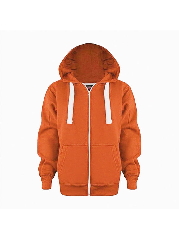 Toddler Boys Jacket 3-12 Years Kids Casual Fall Outerwear Lightweight Long Sleeve Zip Up Hooded Coat,Orange,6-7 Years