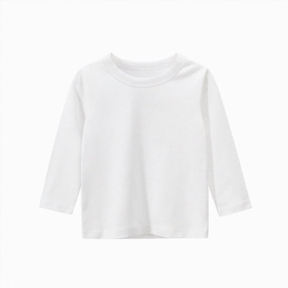 WUANDIXFA Toddler Boys Long Sleeved T Shirt Kids Baby T-Shirt Tops Casual Versatile Tshirt Fashion Toddler T Shirt,White,2-3 Years