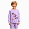 thumbnail image 1 of WUANDIXFA Toddler Boys T Shirt Graphic Cotton Long Sleeve T-Shirt Pullover Top Fall Winter Clothes Long Sleeve Shirts Boys,Purple,9-10 Years, 1 of 7