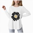 thumbnail image 1 of WUANDIXFA Toddler Clothes for Girls 5-14 Years Girls Long Sleeve T Shirts Kids Fall Tops Crewneck Basic Tees,White,11-12 Years, 1 of 4
