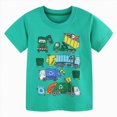 thumbnail image 1 of WUANDIXFA Toddler Cotton Shirts 1T 2T 3T 4T 5T 6T 7T Baby Boys and Toddler Dinos Animals Cars Short Sleeve Graphic T-Shirts,Green,4-5 Years, 1 of 7