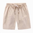 thumbnail image 1 of WUANDIXFA Toddler Girl Clothes Toddler Boy Athletic Shorts Basketball Soccer Short Pants Boys Summer Clothes,Beige,6-7 Years, 1 of 4