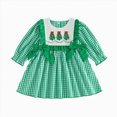thumbnail image 1 of WUANDIXFA Toddler Girl Fall Dresses Baby Girls Christmas Cute Cartoon Print Long Sleeve Dress,Green,4-5 Years, 1 of 5