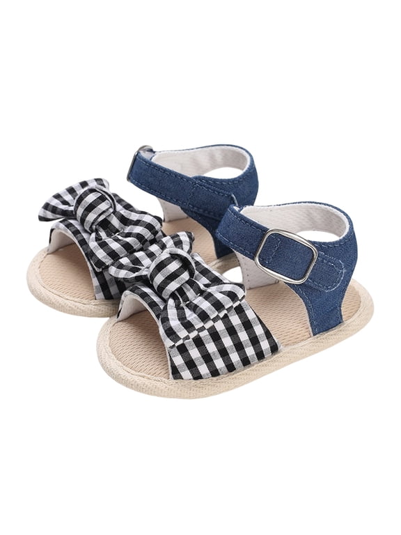 Toddler Girl Sandals Baby Boys and Toddler Double Buckle Slide Sandals with Backstrap Black,6