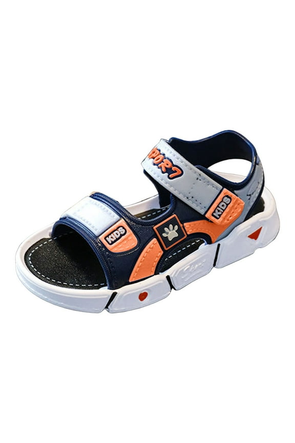 Toddler Girl Sandals Kid's Boy's Girl's Soft Sole Close Toe Sport Beach Sandals (Toddler/Little Kid) Orange,US 10.5