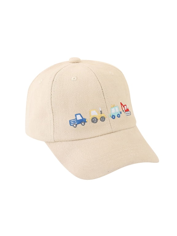 Toddler Hat Girl Baseball Cap for Kids Adjustable Back Strap Sun Hats Outdoor Washed Summer Beach Outfit 2-5 Years,Khaki