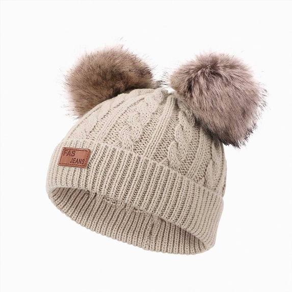 WUANDIXFA Toddler Hats Boys Baby Beanie Hats for Unisex Infant Toddler Knitted Beanie Newborn Hat for Boys Girls,Beige,1-4 Years