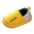 thumbnail image 1 of WUANDIXFA Toddler House Slippers Indoor Toddler Boys Girls House Slippers Indoor Home Shoes Warm Slipper Socks for Kids Baby Soft Winter Warm Walking Shoes Yellow,US 13, 1 of 9