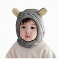 thumbnail image 1 of WUANDIXFA Toddler Kids Winter Beanie Hat Knit Hat Pullover Hat Soft Outdoor Warm Toddler Beanie Baby Kids,Grey,6-36 Months, 1 of 9