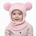 thumbnail image 1 of WUANDIXFA Toddler Kids Winter Beanie Hat Stretchy Outdoor Soft Pullover Hat Baby Boys Girls Baby Beanie,Pink,One Size, 1 of 6