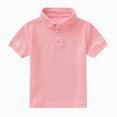 thumbnail image 1 of WUANDIXFA Toddler Short Sleeve Shirt 1T 2T 3T 4T 5T 6T Toddler Boys T-Shirts Short Sleeve Cotton Boy Baby Tees Solid Summer Kids Clothes,Pink,18-24 Months, 1 of 3