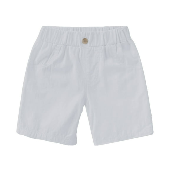 WUANDIXFA Toddler Shorts Baby Boys' Bottoms Cargo Toddler Boy Summer Clothes Cotton Shorts Kids Shorts White,2-3 Years
