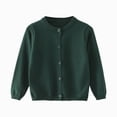 thumbnail image 1 of WUANDIXFA Toddler Sweater 1-8 Years Unisex Toddlers and Babies' Cable Knit Fisherman Cardigan Sweater,Dark Green,18-24 Months, 1 of 4