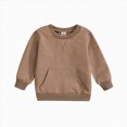 thumbnail image 1 of WUANDIXFA Toddler Sweater 6 12 18 24 Months 3T 4T Toddler Girls' Sweatshirt Girl Crew Neck Sweatshirt Long Sleeve Pullover Shirt,Brown,2-3 Years, 1 of 6