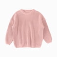 thumbnail image 1 of WUANDIXFA Toddler Sweater Boy Fashion Cute Toddler Baby Girl Boy Knit Sweater Round Neck Long Sleeve Pullover Sweatshirt Fall Winter Clothes,Watermelon Red,3-6 Months, 1 of 6