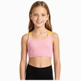 thumbnail image 1 of WUANDIXFA Training Bra for Girls Training Bra Seamless Sports Bras for Teens Girls with Racerback Removable Pads,Pink,5-6 Years, 1 of 4