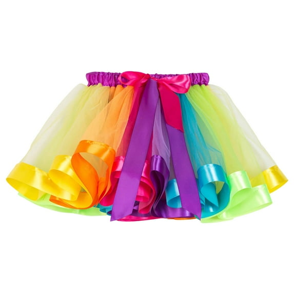 WUANDIXFA Tutu Skirt for Baby Girls Tutu Skirt for Girls Layered Tutus for Girls Tulle Tutu Skirts Little Girls Birthday Dance Party Yellow,5-8 Yesrs